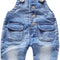 Baby & Little Boys/Girls Blue & Black Denim Overalls,Jean Workwear